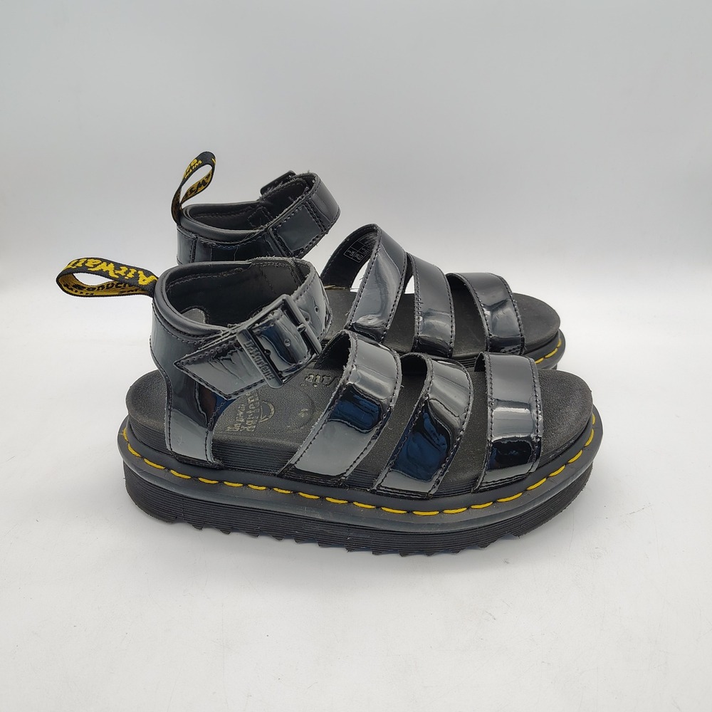 Dr. Doc Martens Blaire Women's Platform Sandals Black Bouncing Sole Chunky US 5 - Picture 4 of 7